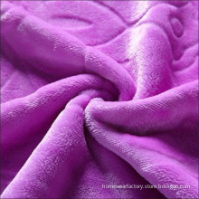 A thick purple blanket